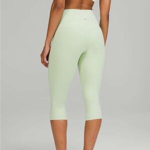Lululemon‎ Align High-Rise Leggings Crop 17" Creamy Mint Capri Size 10